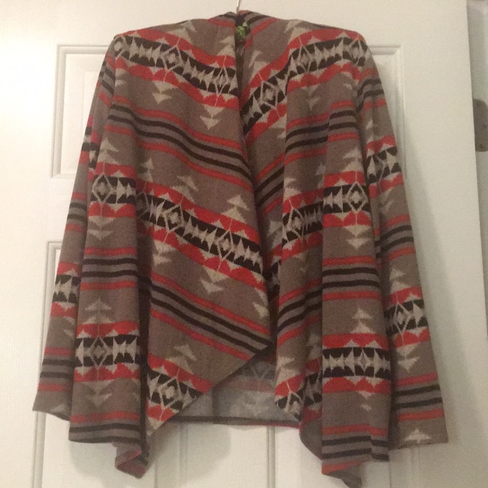Printed Orange and Brown Sweater